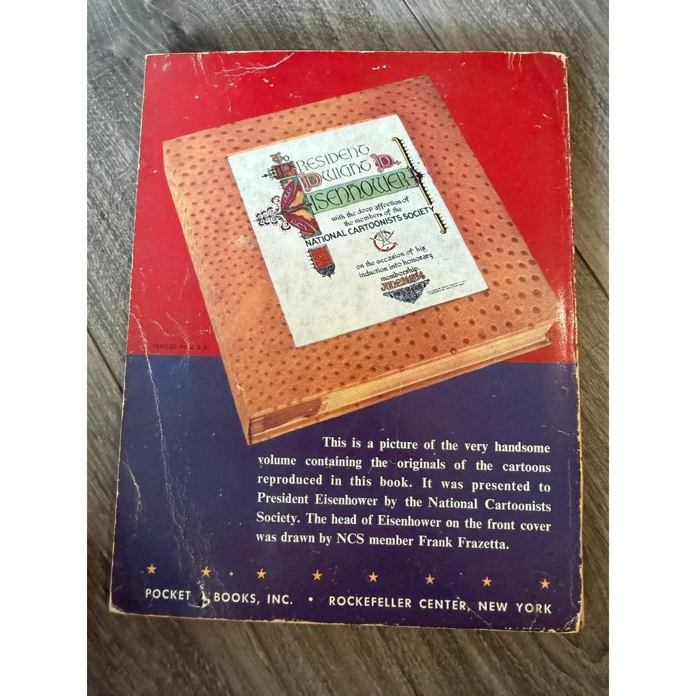 President Eisenhower's Cartoon Book 1956 1st Edition Political Vintage Art